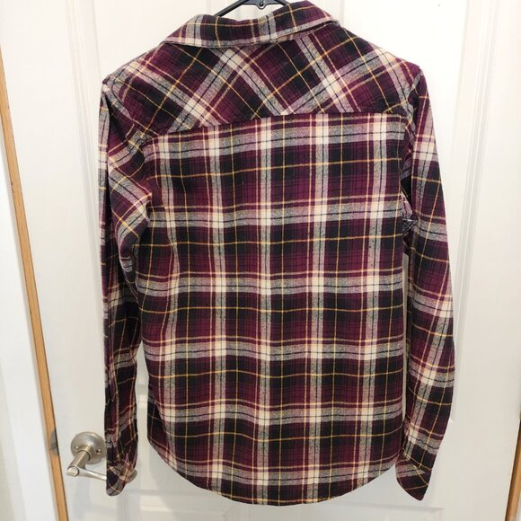 Natural Reflections Womens Plaid Long Sleeve Flannel Shirt, Size Medium - Picture 2 of 6